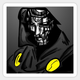 grey doctor doom in multiverse Sticker